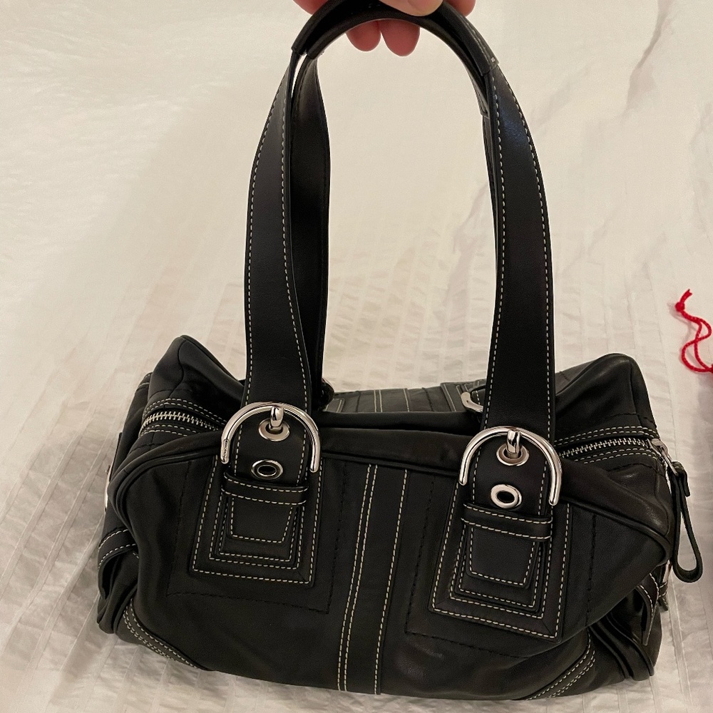 Coach Black Leather Satchel
